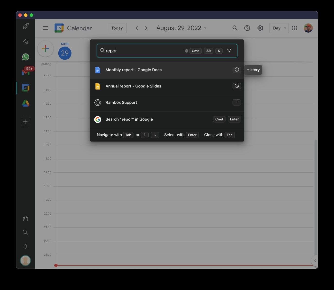 Quick Search or How to Multitask like a Boss - Rambox