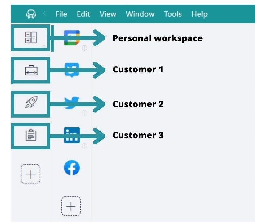 Rambox’s Workspaces