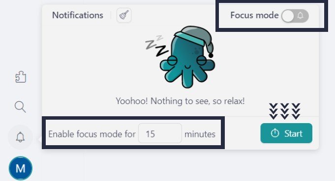 Focus Mode settings