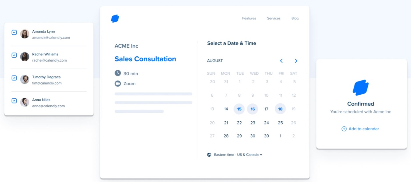 best sales apps for reps - Calendly 
