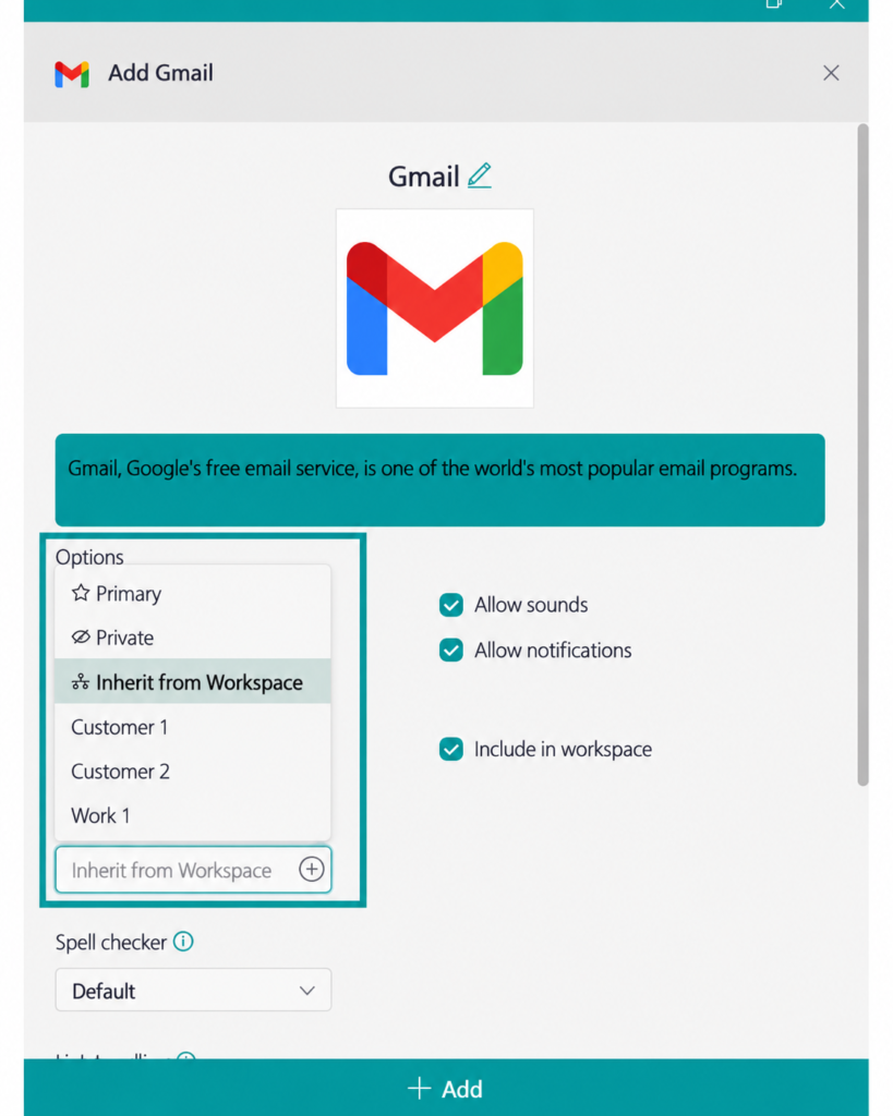 Perfiles de Rambox para mantener sesiones separadas