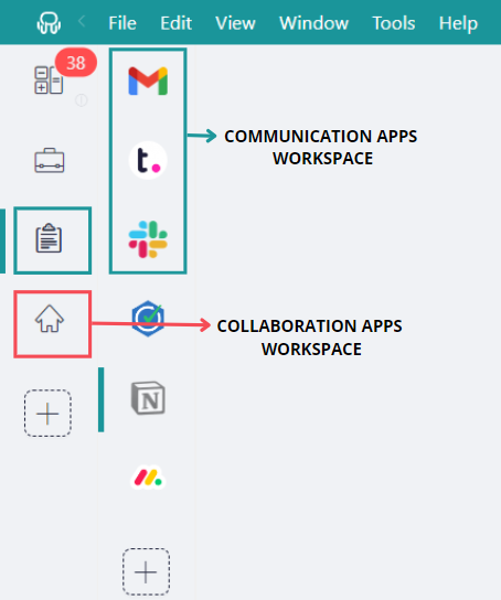 Rambox workspaces - How to manage multiple communication apps