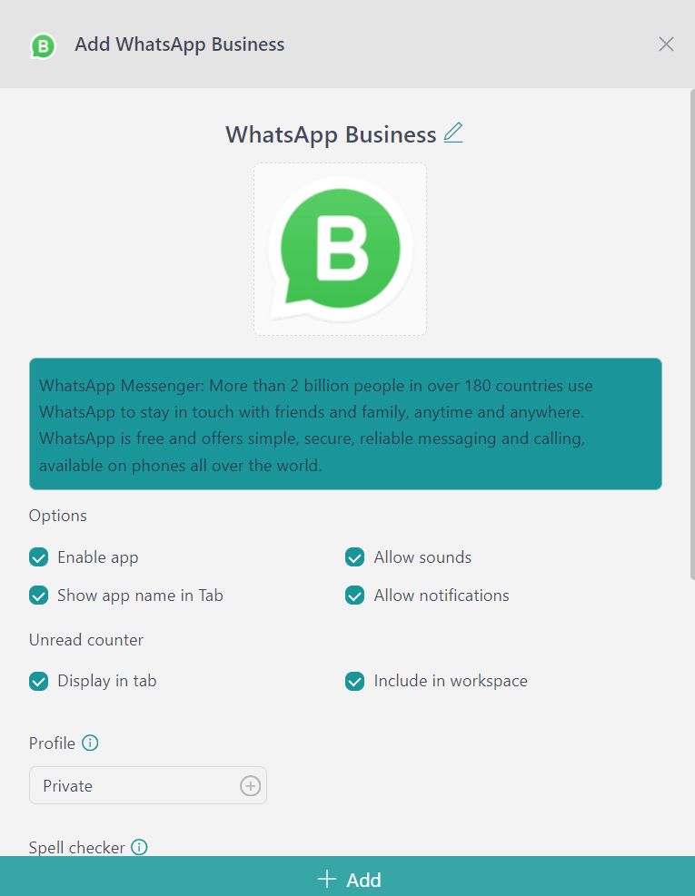 configurate whatsapp business