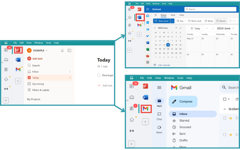 notion vs todoist in Rambox 