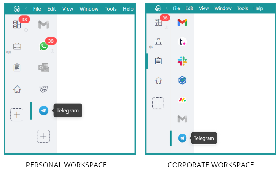 Multiple Telegram accounts on Rambox