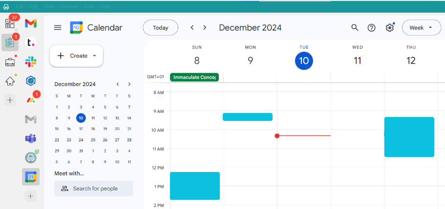 Google Calendar desktop app Rambox