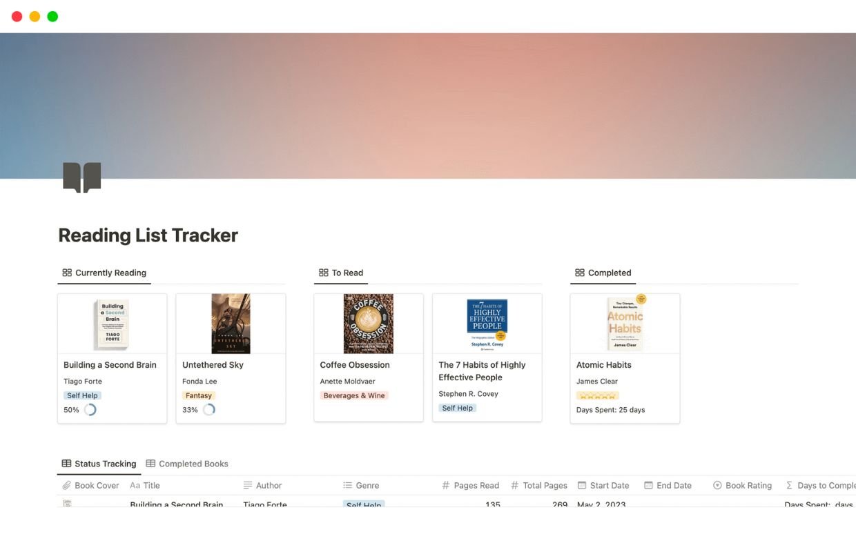 Notion interface