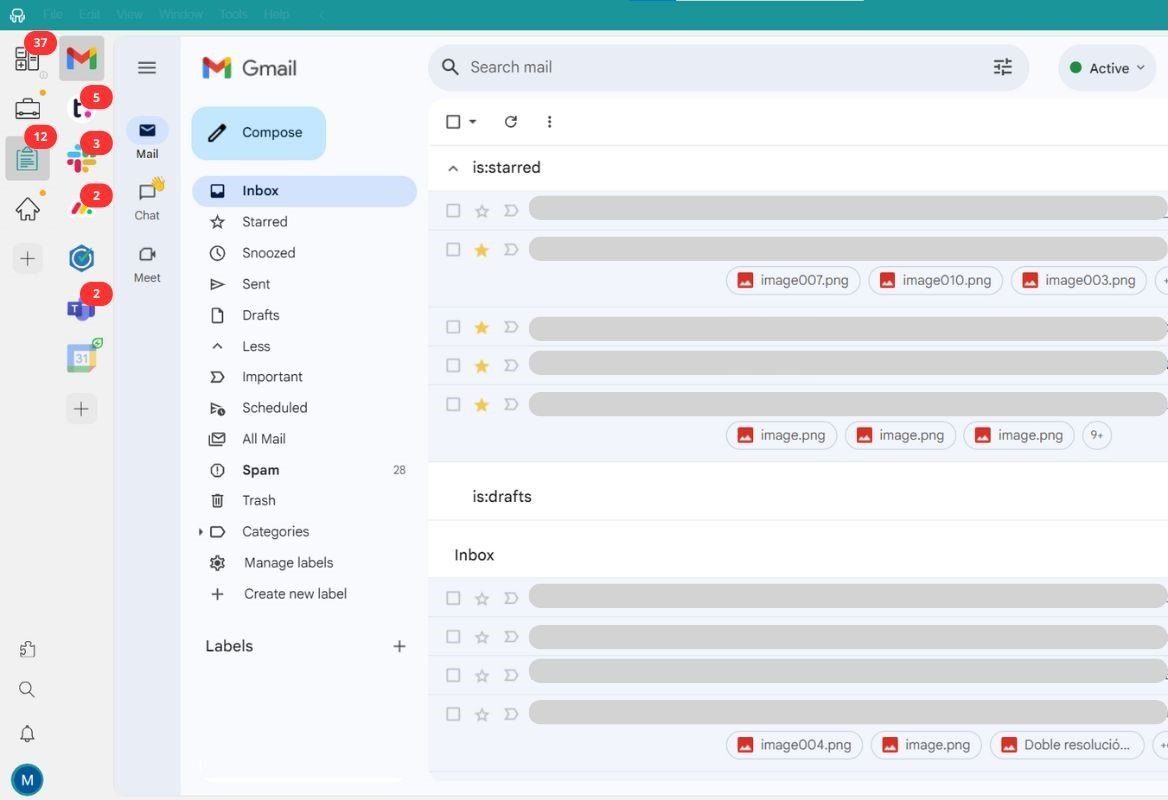 Rambox notification counters