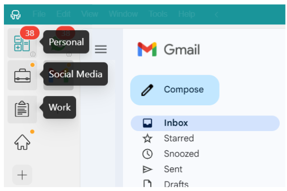 Rambox workspaces - freelancer tools