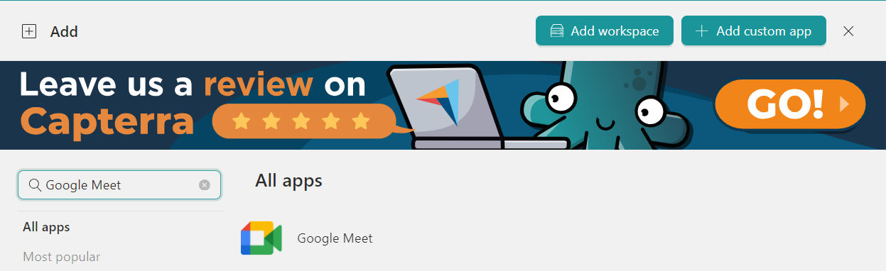 add Google Meet