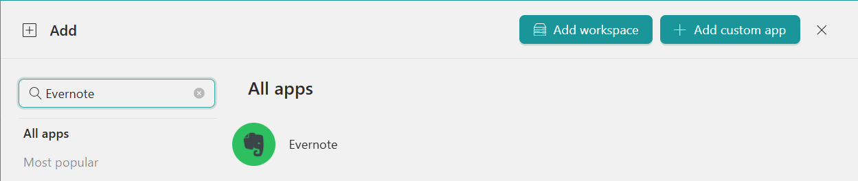 Add Evernote to Rambox