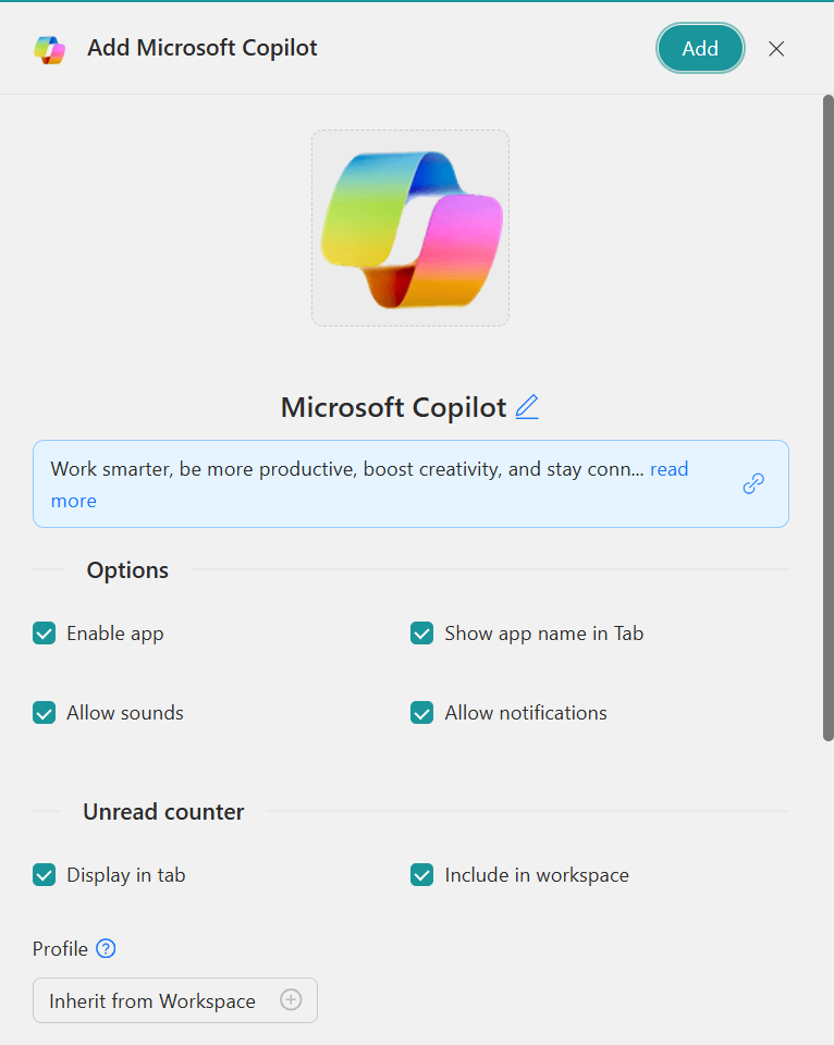 Configure Copilot Rambox