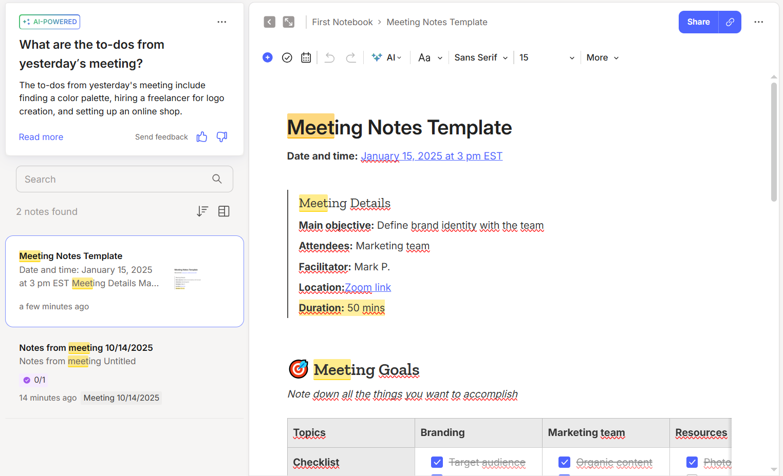 Evernote vs OneNote-Evernote search feature