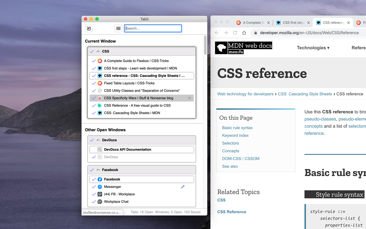 Tabli - tab manager for chrome