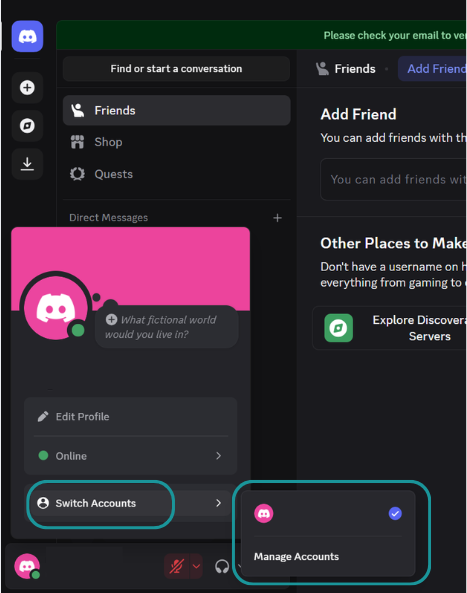 Multiple Discord accounts - Discord Account Switcher
