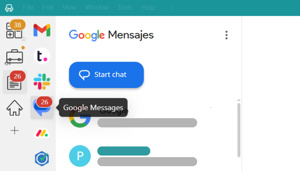 Android Messages for PC - Rambox
