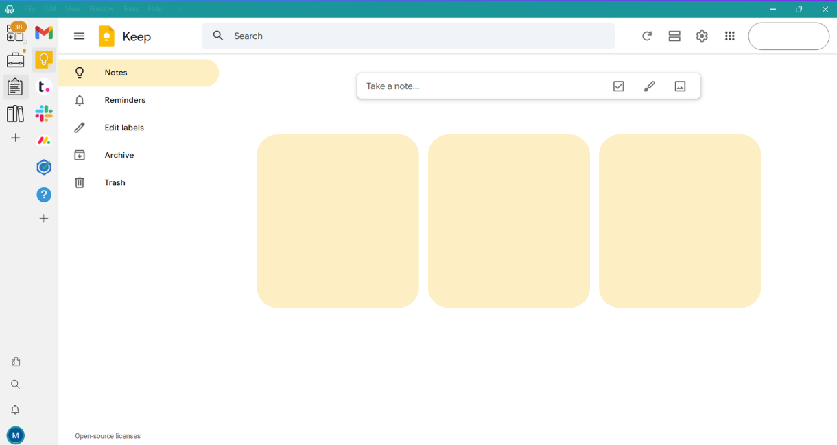 Google Keep - Rambox