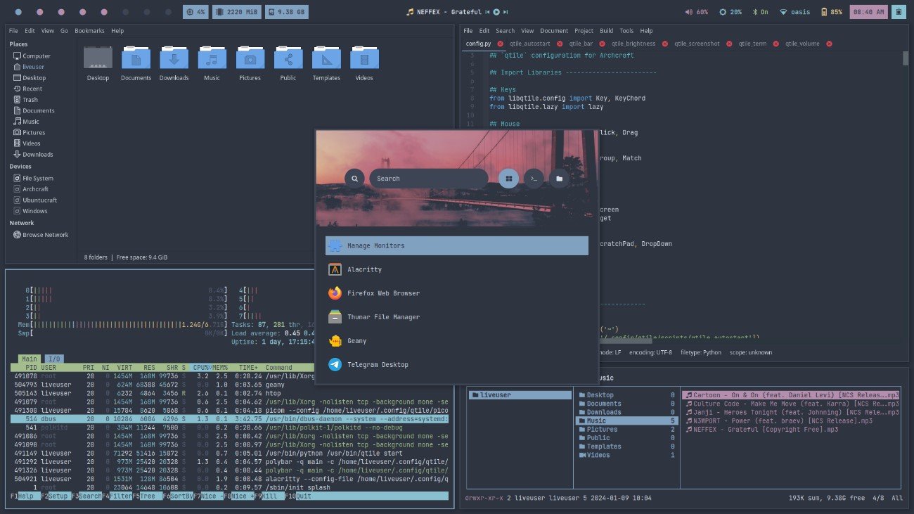 Best Linux Workspace Managers-Qtile