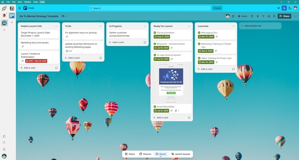 Trello in Rambox