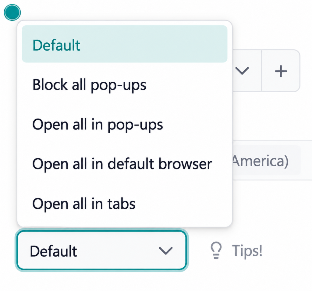 Set link handling for an app